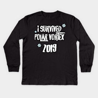 I Survived Polar Vortex 2019 Kids Long Sleeve T-Shirt